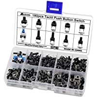 Aussel 10 valores 180 piezas pulsador táctil interruptor Micro momentáneo Tacto Kit Surtido